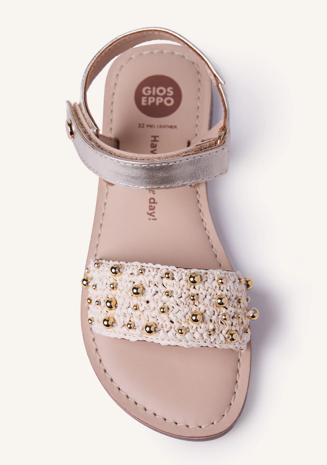 SHINY LEATHER AND RAFFIA SANDALS BROSARP - Image 3