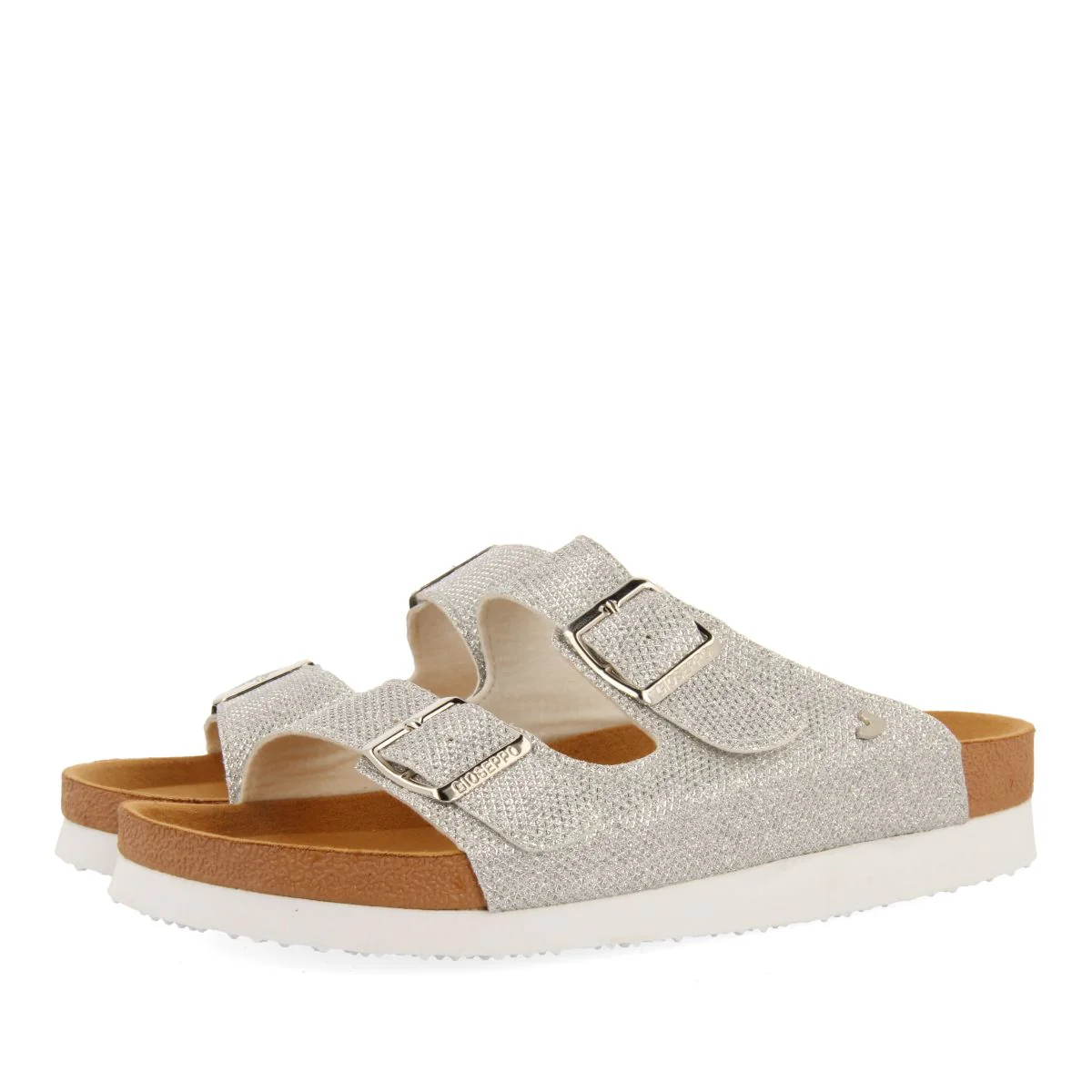 SILVER BIO-STYLE SANDALS WITH STRAPS AND BUCKLE FOR WOMEN MARGATE - Image 2