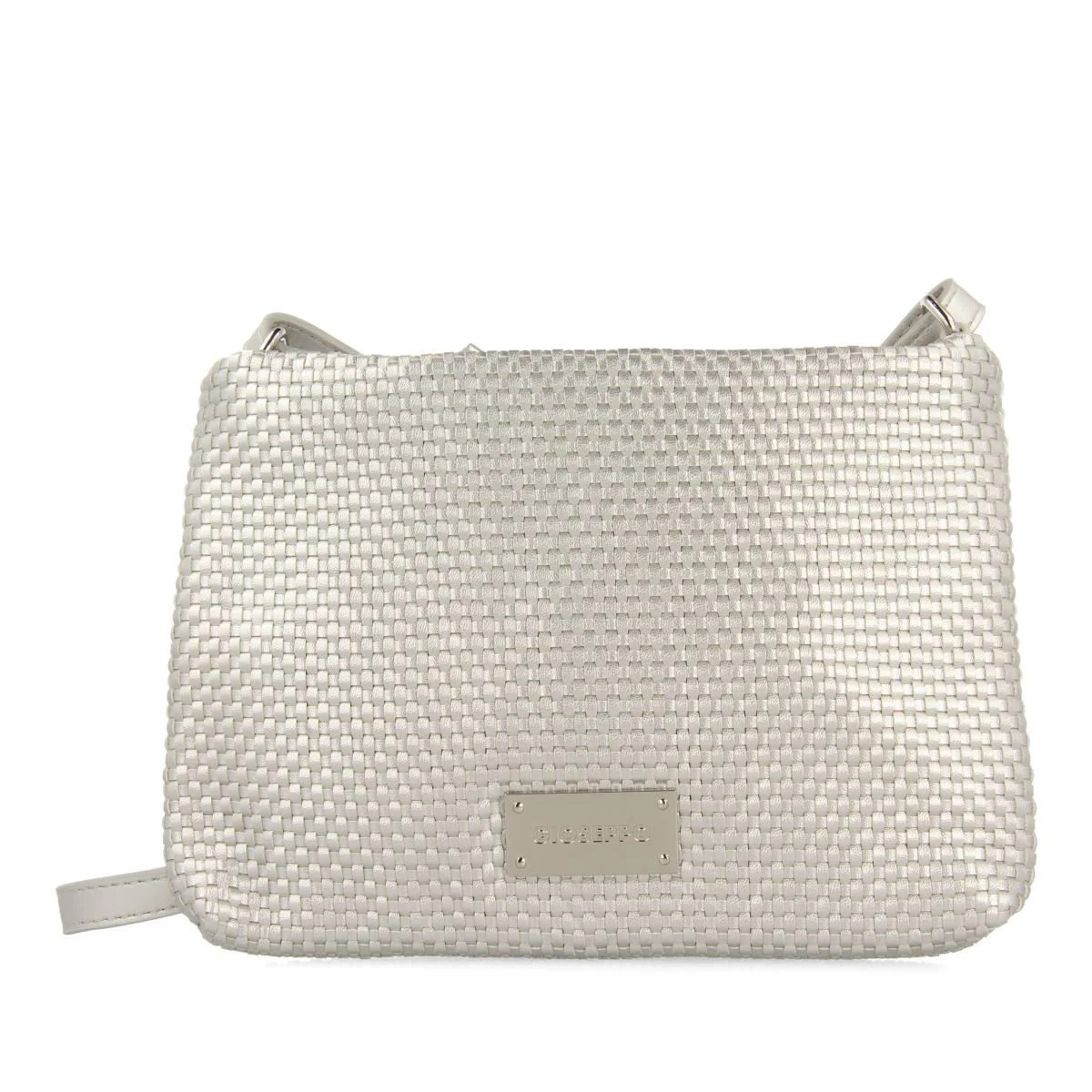 SILVER CROSSBODY BAG WITH MORVAH BRAIDING