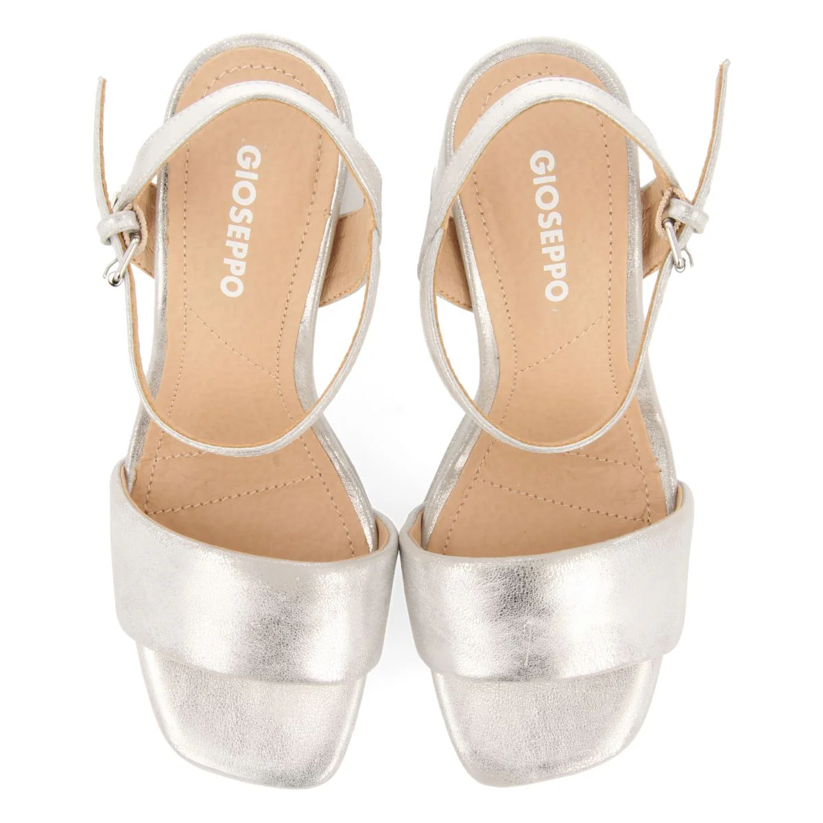 SILVER HIGH HEEL SANDALS WITH PADDED STRAP FOR WOMEN LEHIGH - Image 5