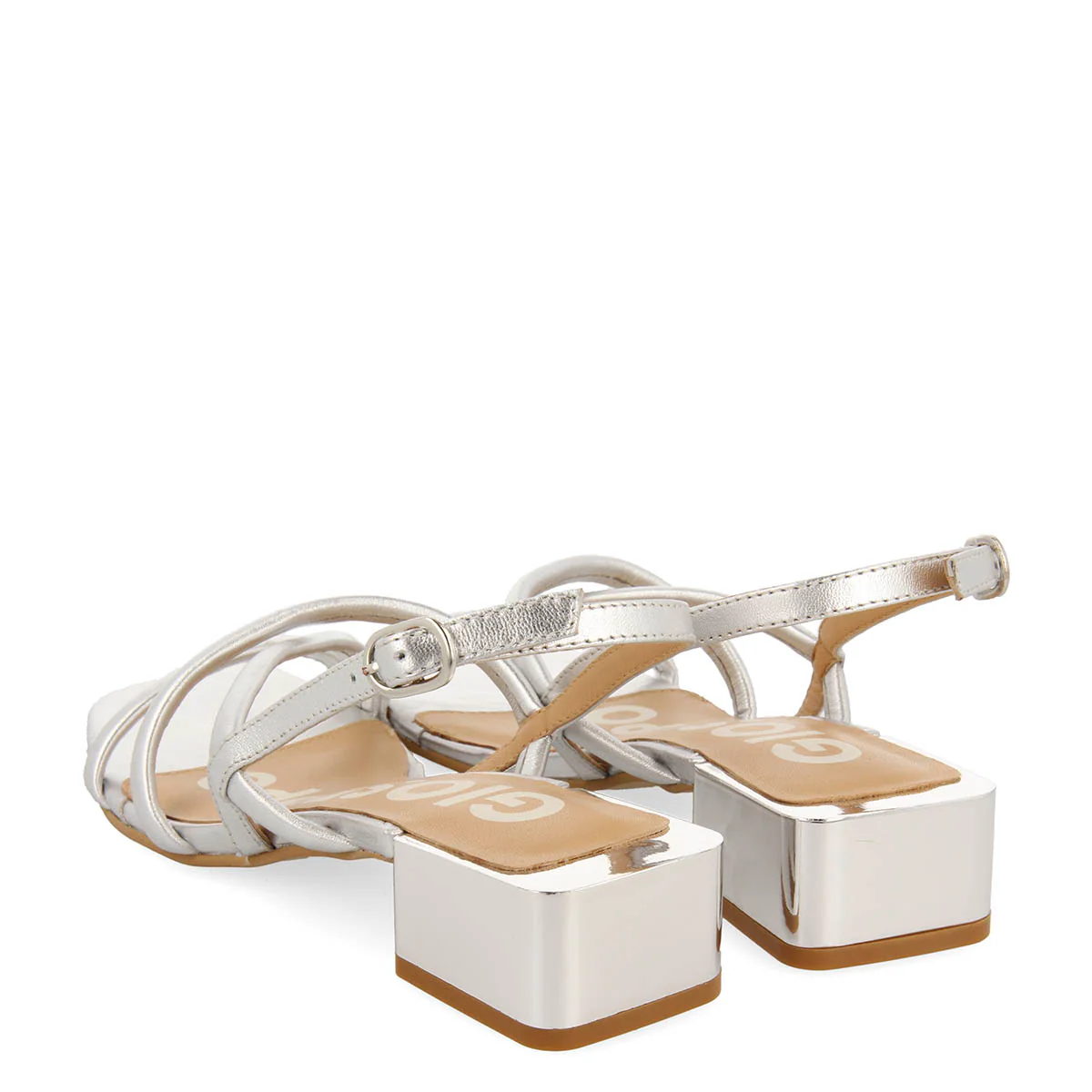 SILVER SANDALS WITH METALLIC HEEL FOR WOMAN KOVARID - Image 4