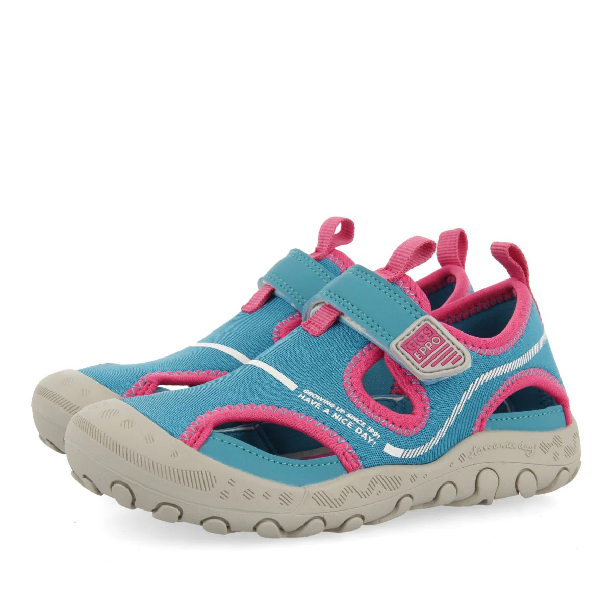 SPORTS FLIP-FLOPS AQUAMARINE COLOR CALIFORNIAN STYLE FOR BOYS AND GIRLS BRIXHAM - Image 4