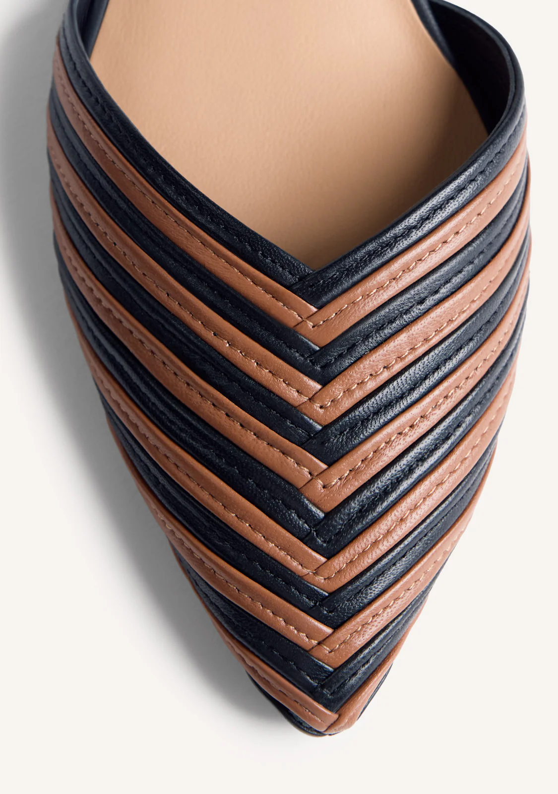 STRIPED LEATHER SLINGBACK HEELED SHOES CLAWSON - Image 3