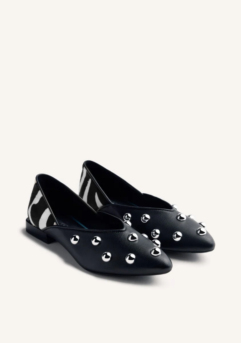 STUDDED LEATHER BALLET FLATS BRAHAM - Image 2