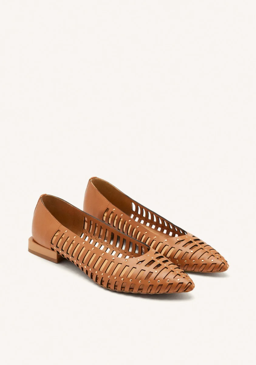 STUDDED LEATHER BALLET FLATS KENOSHA - Image 2