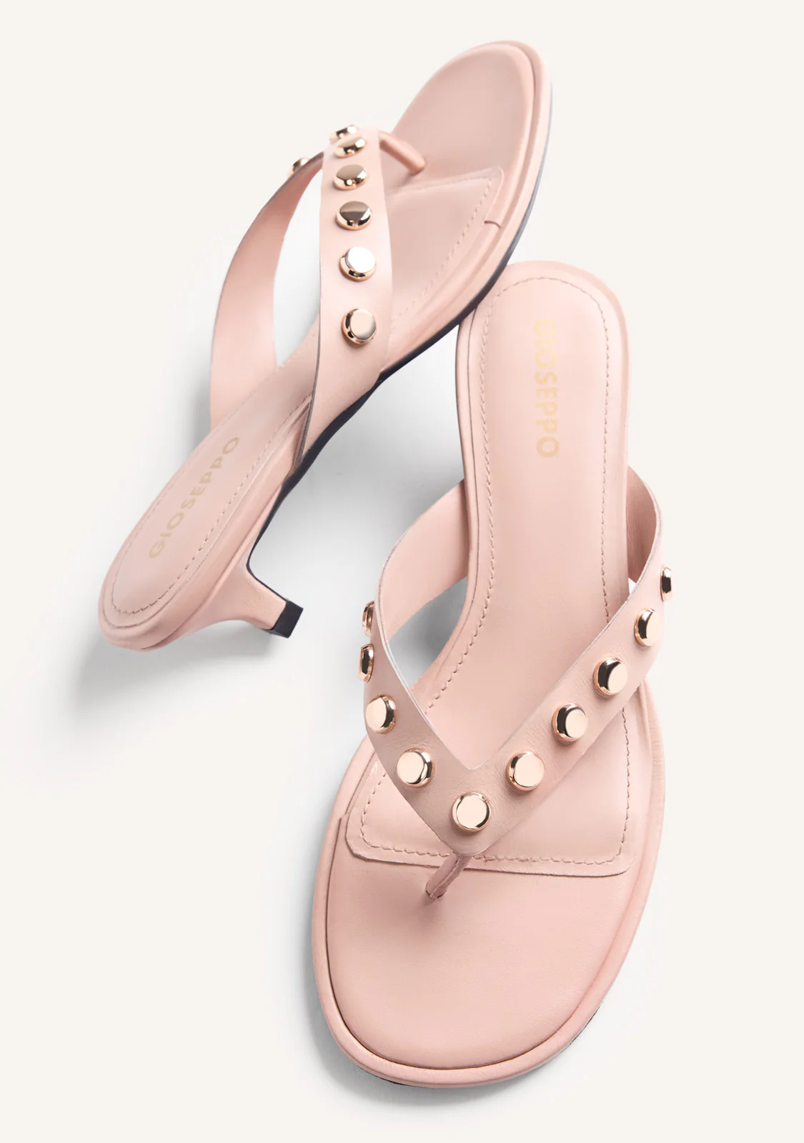 STUDDED LEATHER HEELED SANDALS SOKOTO - Image 2
