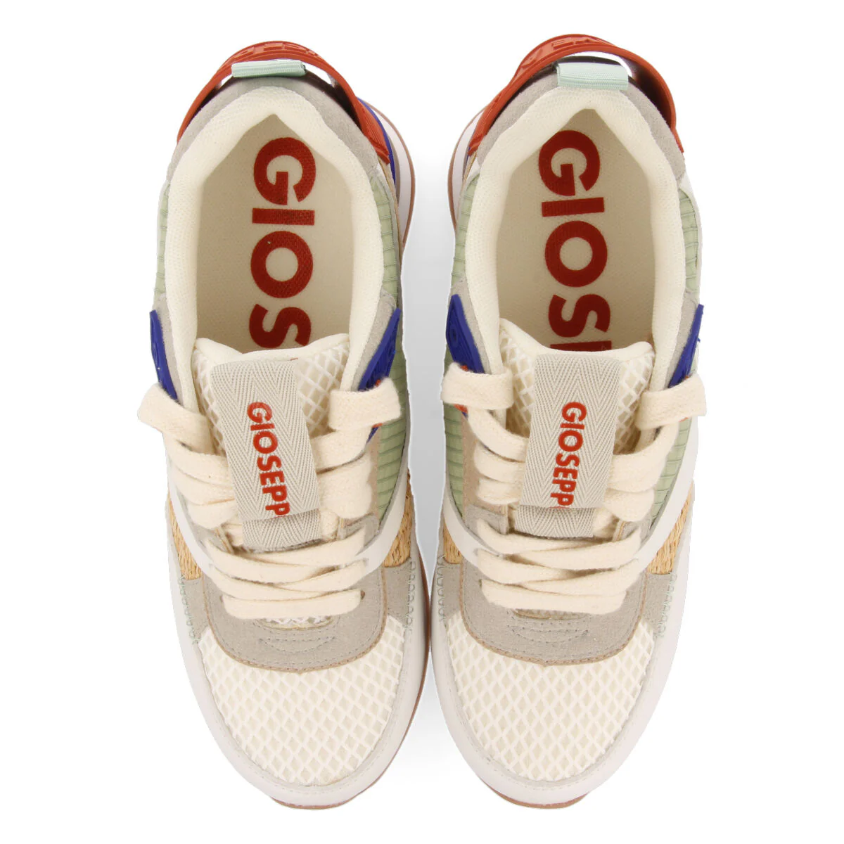 Tapirai women's white sneakers with inner wedges and neon details - Image 3