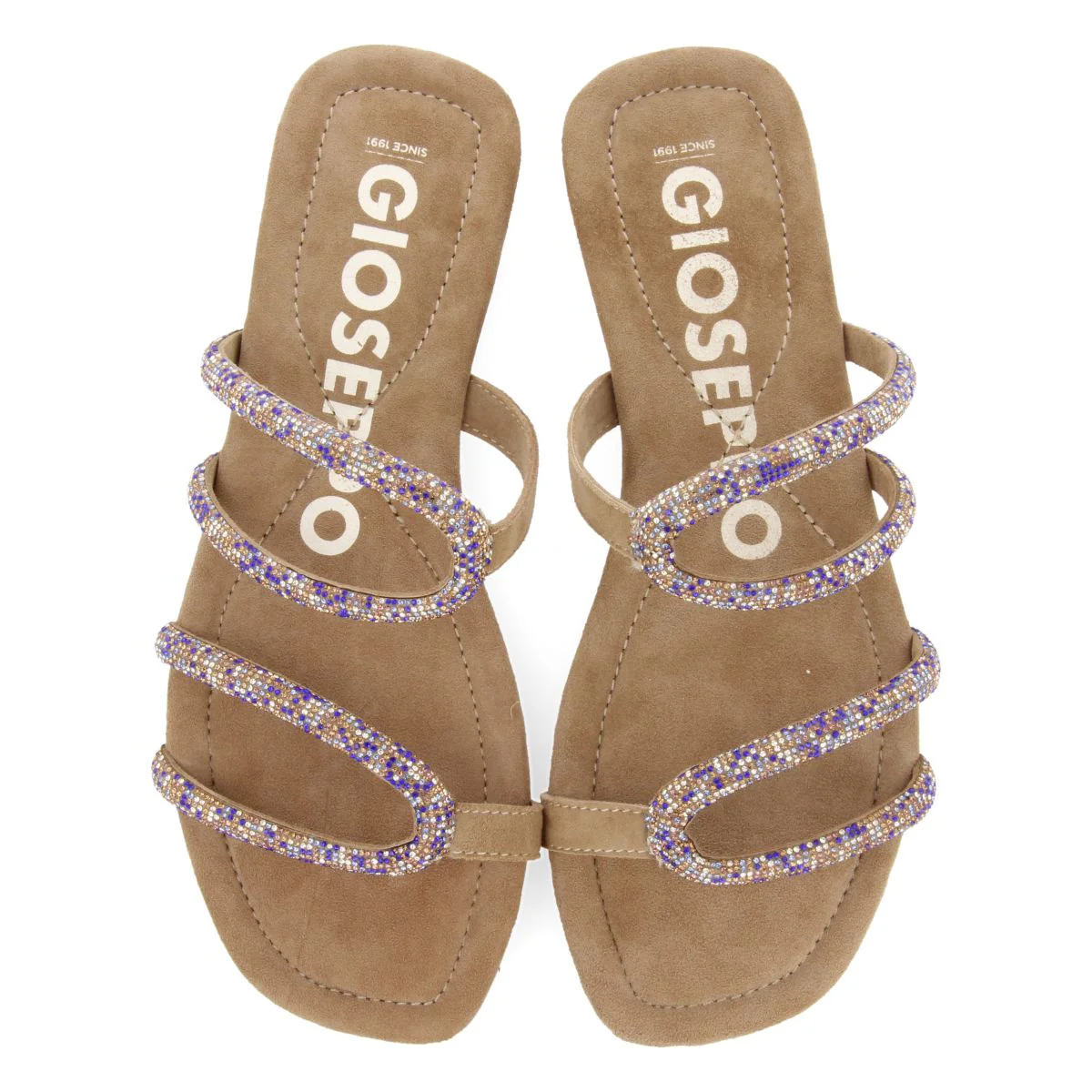 TAUPE LEATHER SANDALS WITH STRAPS AND EMBELLISHMENTS FOR WOMEN BY TEMELEC - Image 4