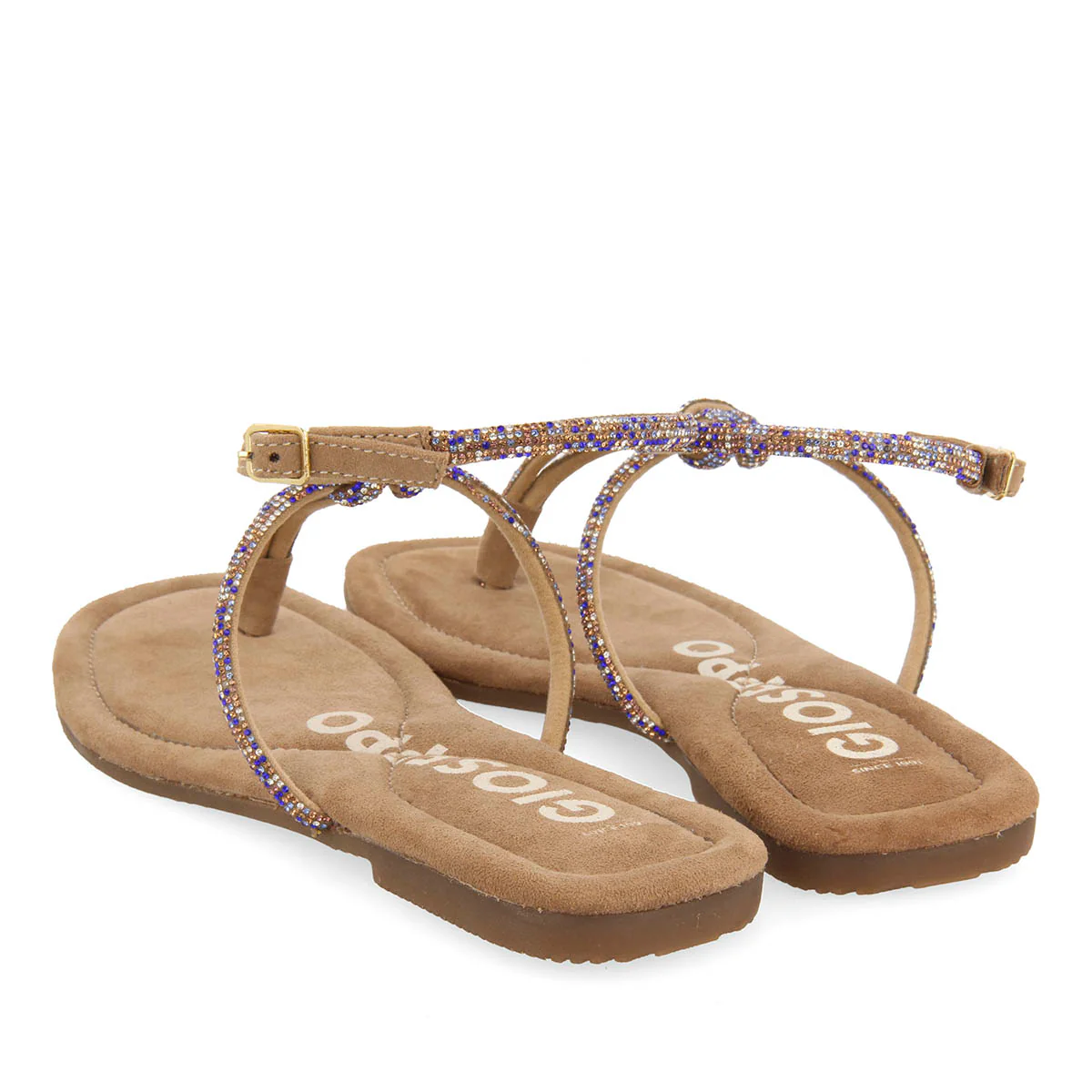 TAUPE LEATHER SANDALS WITH STRAPS AND EMBELLISHMENTS FOR WOMEN SEFFNER - Image 5