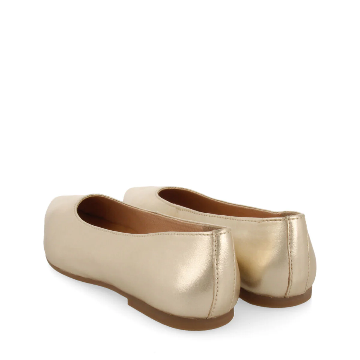 Trebesing women's gold leather ballet flats with pointed trebesing - Image 4