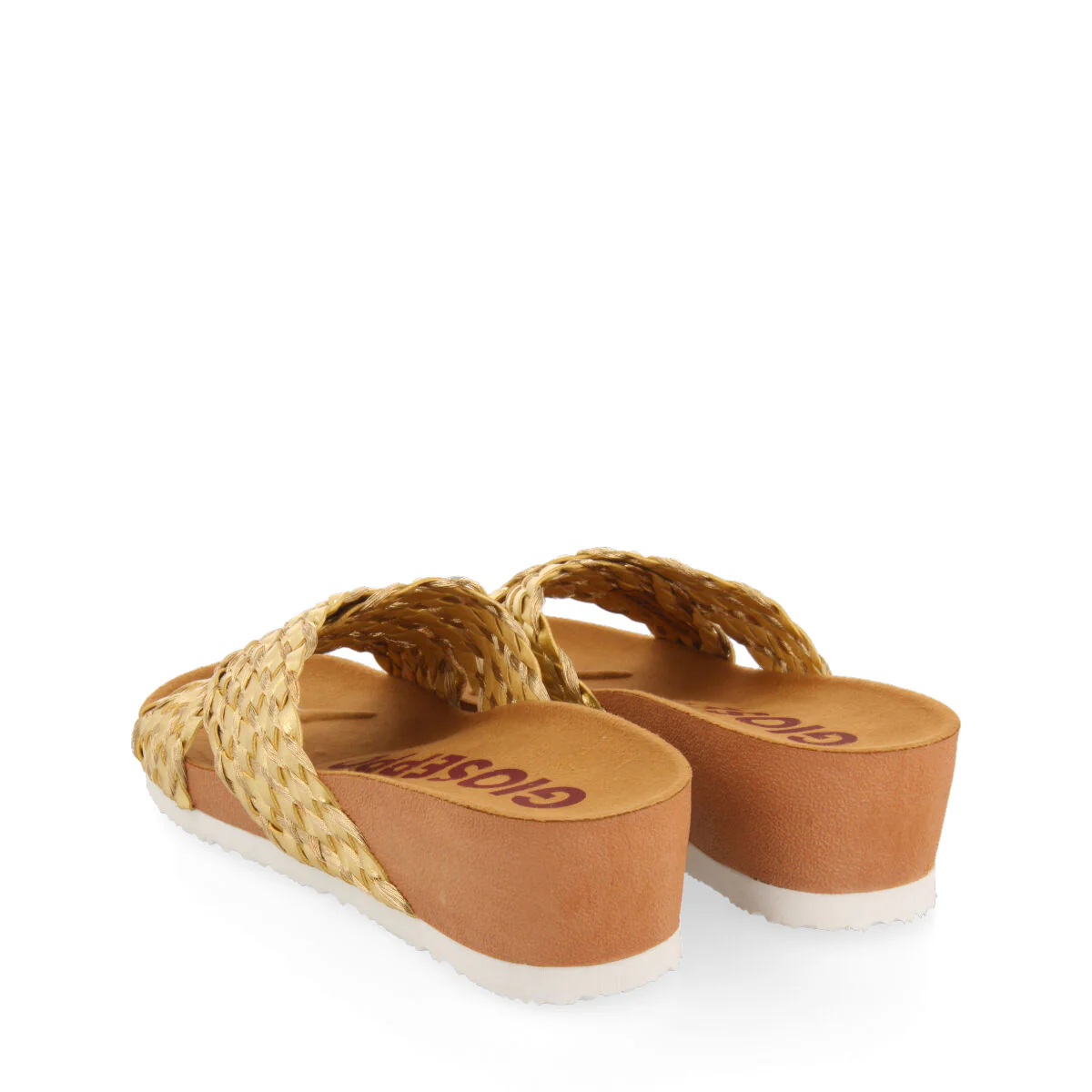 Turiacu women's footbed wedges with gold braided straps - Image 4