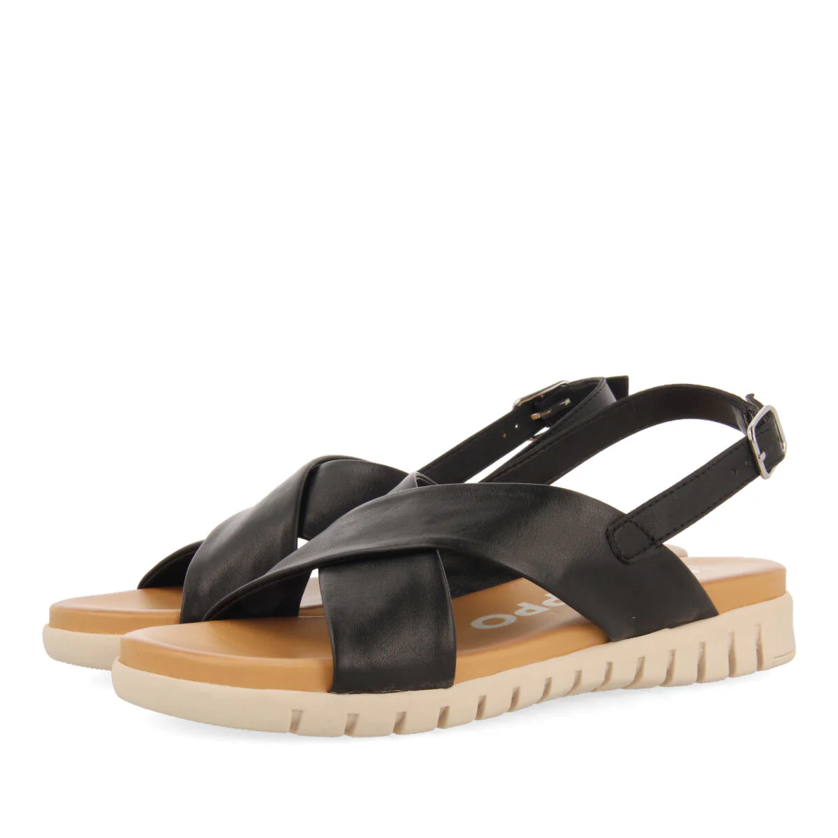 Utuado women's black sandals - Image 2
