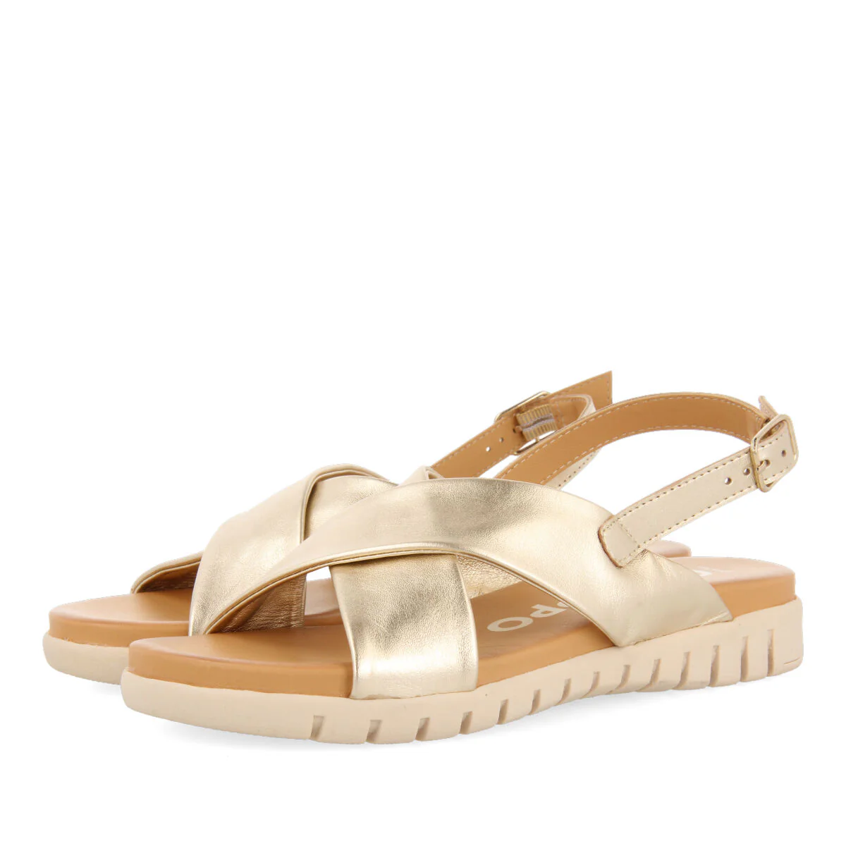 Utuado women's gold sandals - Image 2