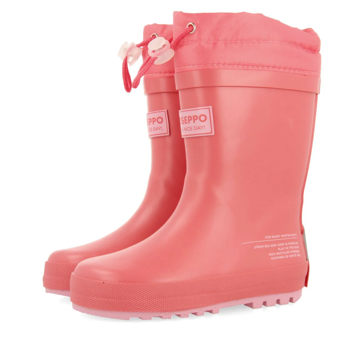 Veblem children's fuchsia welly boots - Image 4