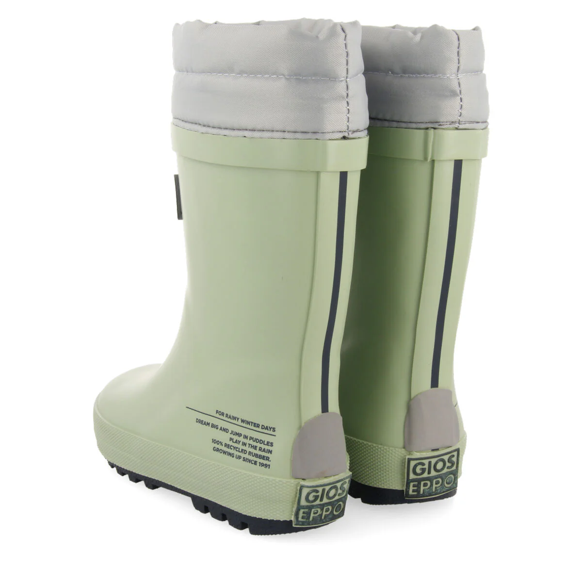 Veblem children's mint green welly boots - Image 3