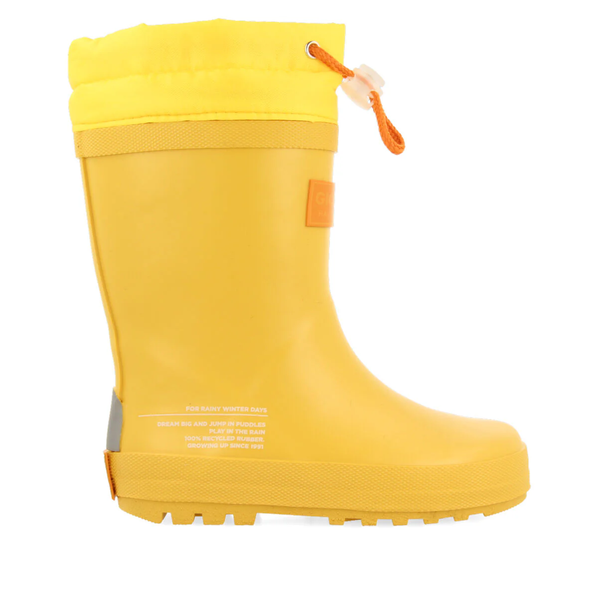 Veblem children's yellow welly boots