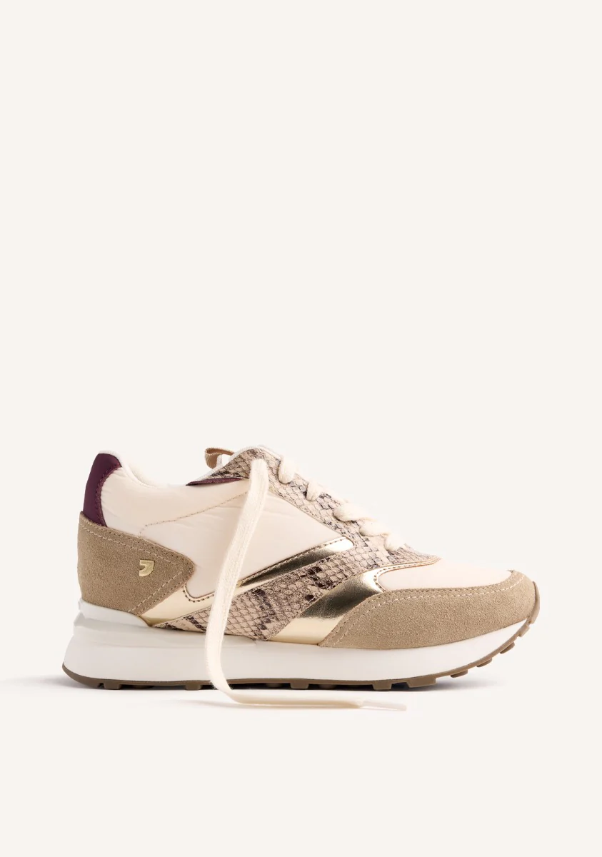 WEDGE LEATHER SNEAKERS HEMLOCK