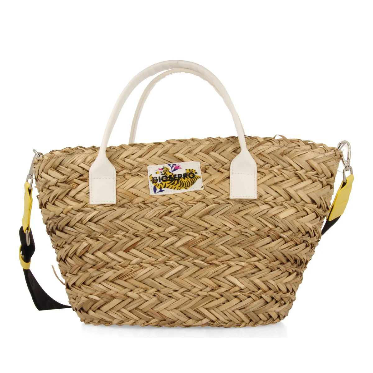 WHITE BASKET WITH COLORED ACCENTS KELCYRE