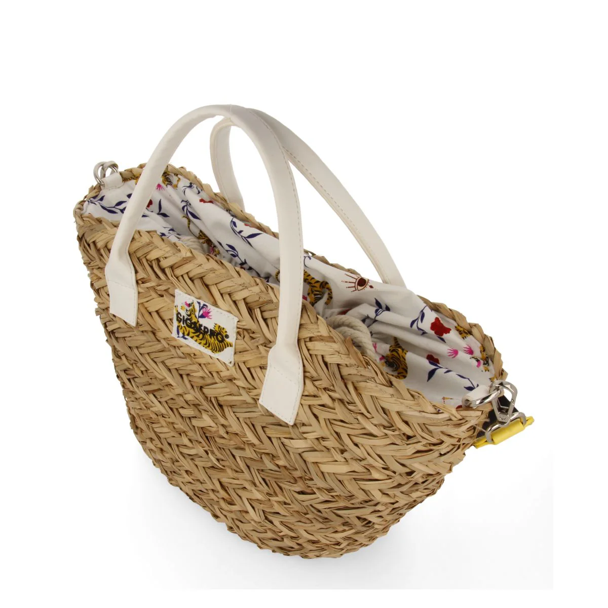 WHITE BASKET WITH COLORED ACCENTS KELCYRE - Image 4