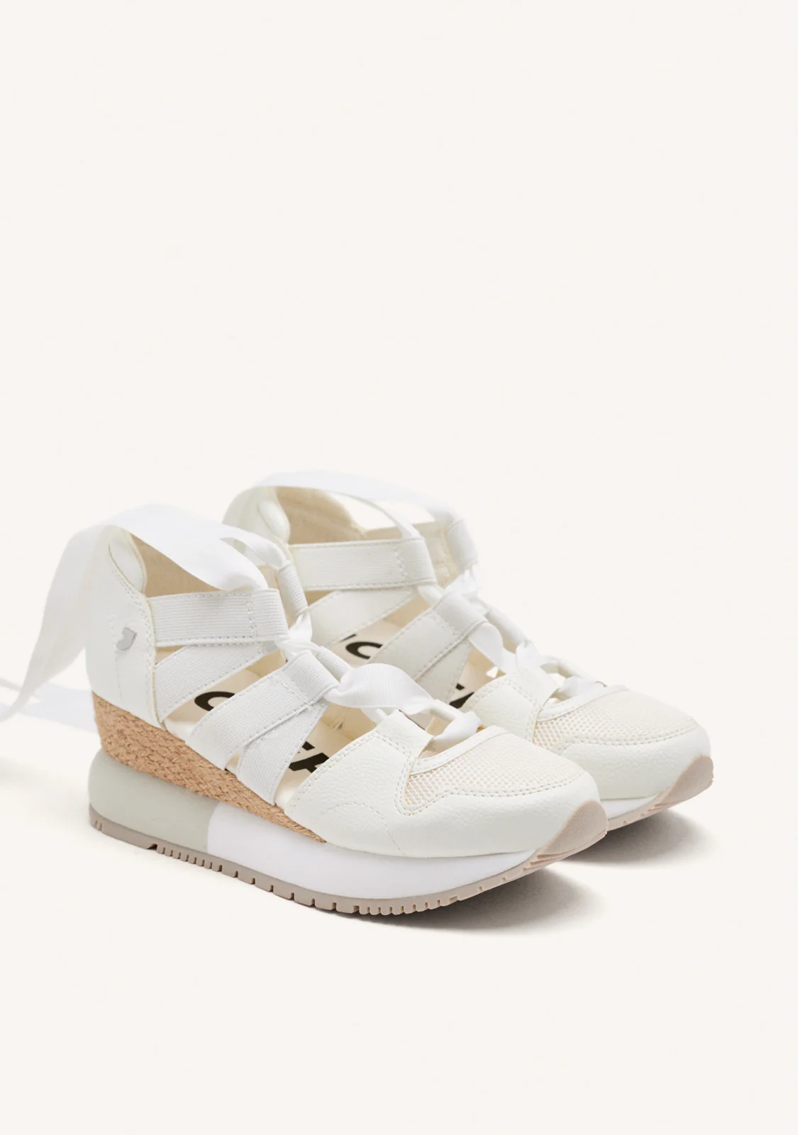WHITE ESPADRILLE SNEAKERS FOR WOMEN LIZARDA - Image 2