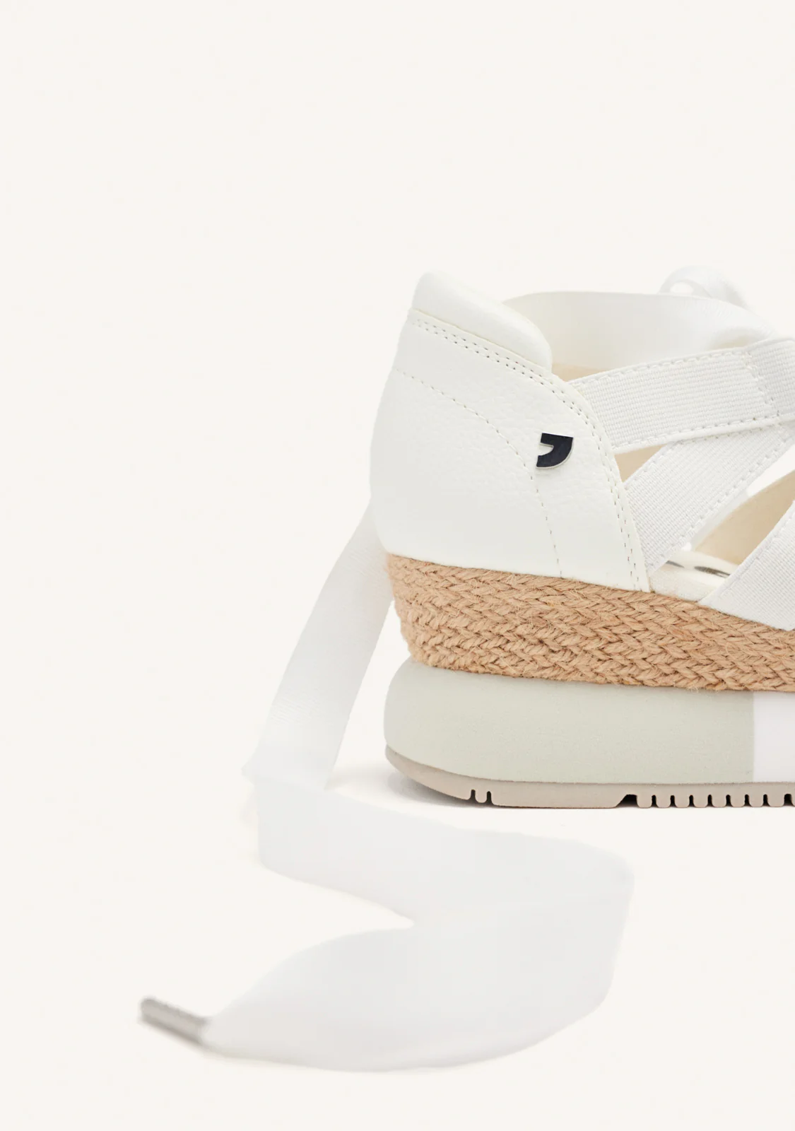 WHITE ESPADRILLE SNEAKERS FOR WOMEN LIZARDA - Image 4