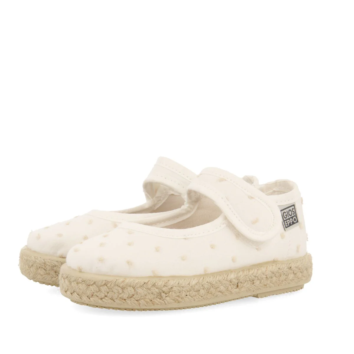 WHITE ESPADRILLES MARY JANE STYLE WITH POLKA DOT PRINT FOR GIRLS BUTERA - Image 2