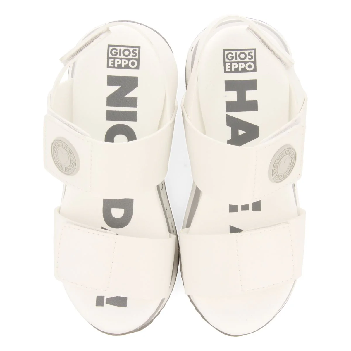 WHITE SPORTS SANDALS PADDED FOR GIRL AND BOY FURNARI - Image 4
