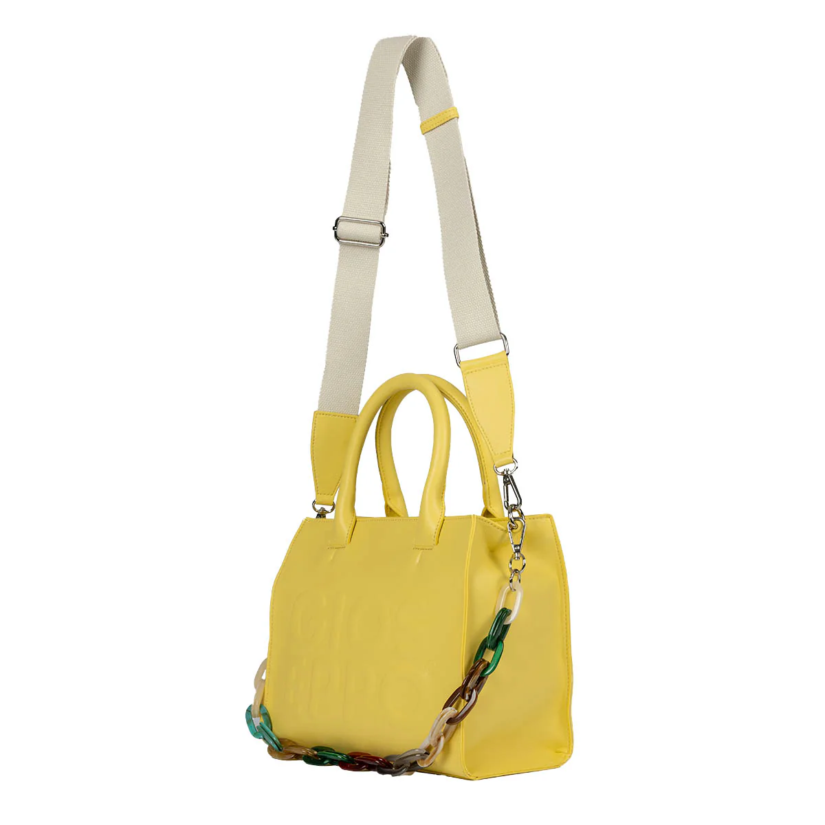 YELLOW BAG WITH HANDLES AND CROSSBODY STRAP LANEAST - Image 3
