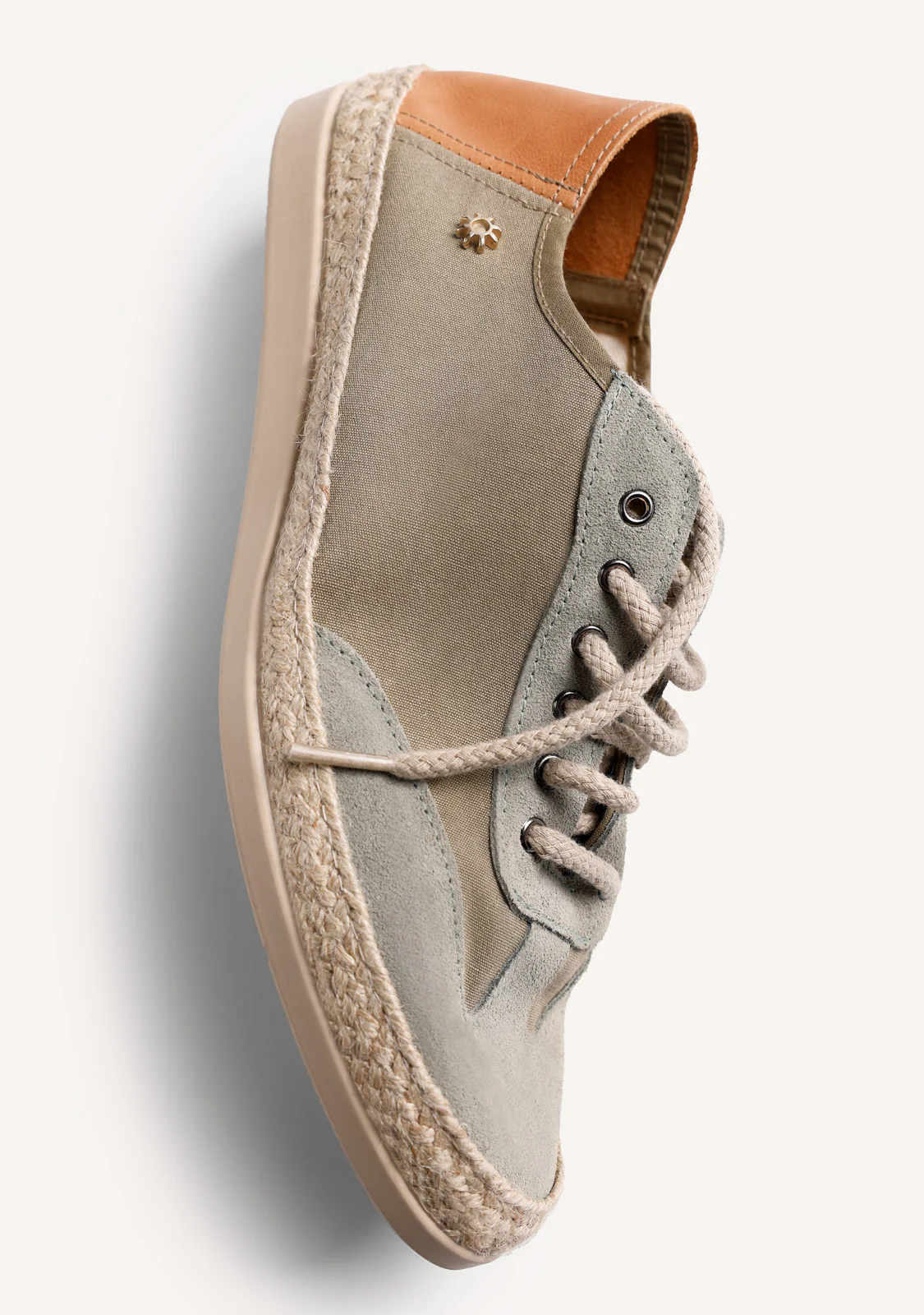 KHAKI LEATHER SNEAKERS - Image 5